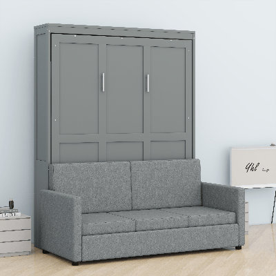 Lit escamotable mural Murphy avec coussin