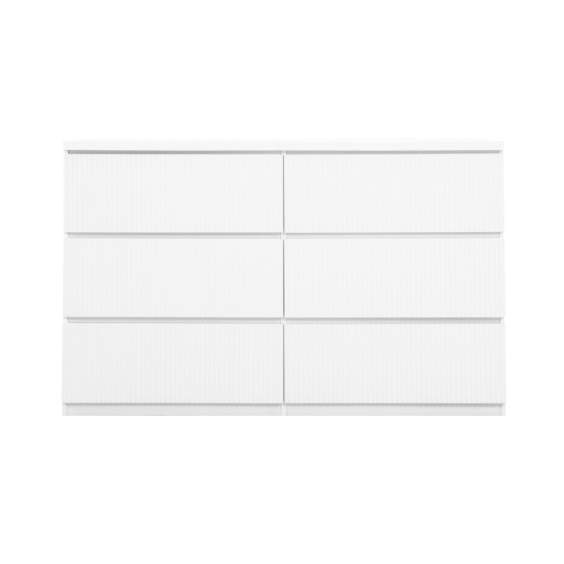 Commode 6 tiroirs Modern White, White