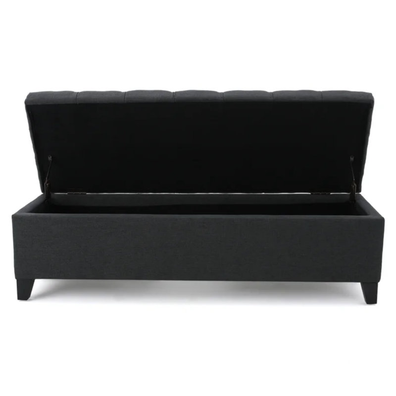 GLOUSTER STORAGE OTTOMAN V2, Dark Gray