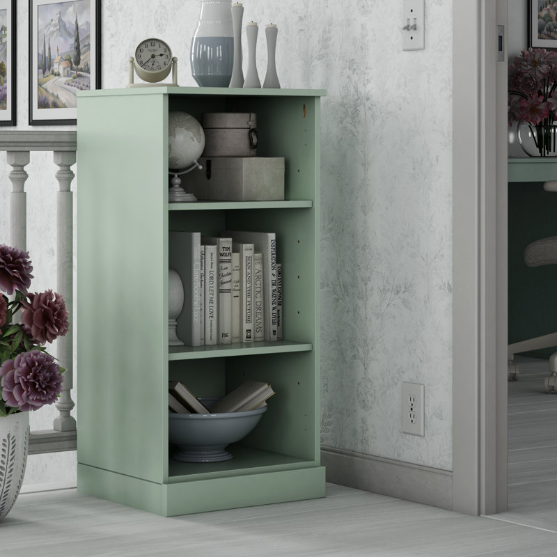 Palace Imports 100% Solid Wood 16.5" Modular Storage Cabinet with Adjustable Shelves, 16.5" Wide x 35.75" Tall, Sage