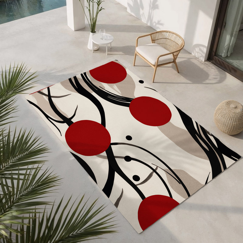 Tapis d'intérieur et d'extérieur Flowing Prime Grace, Rectangle 1 pi 6 po x 2 pi 6 po