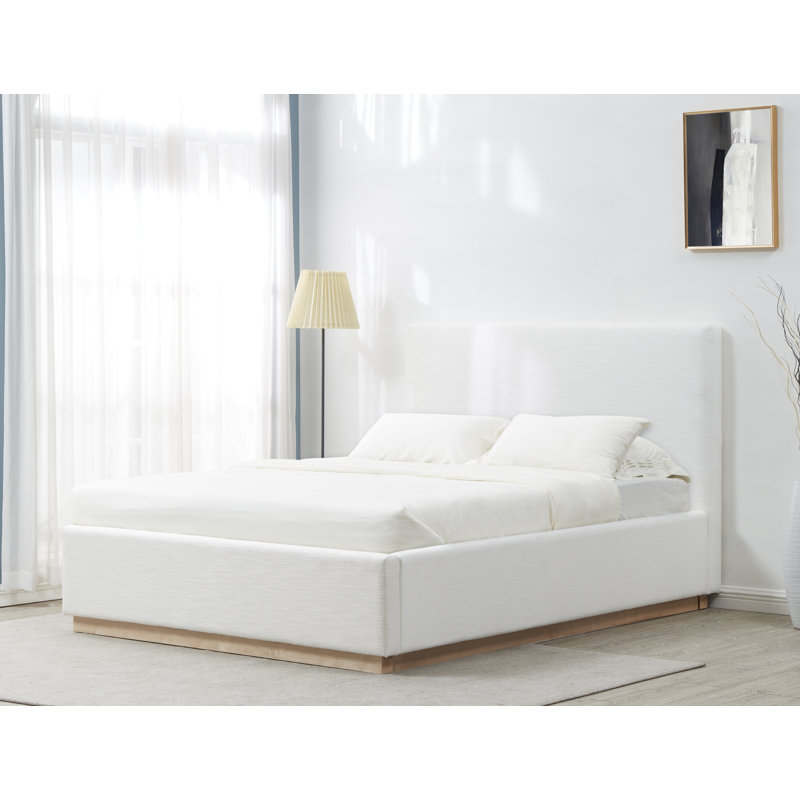 Pippin 100% Linen Bed, White, Queen