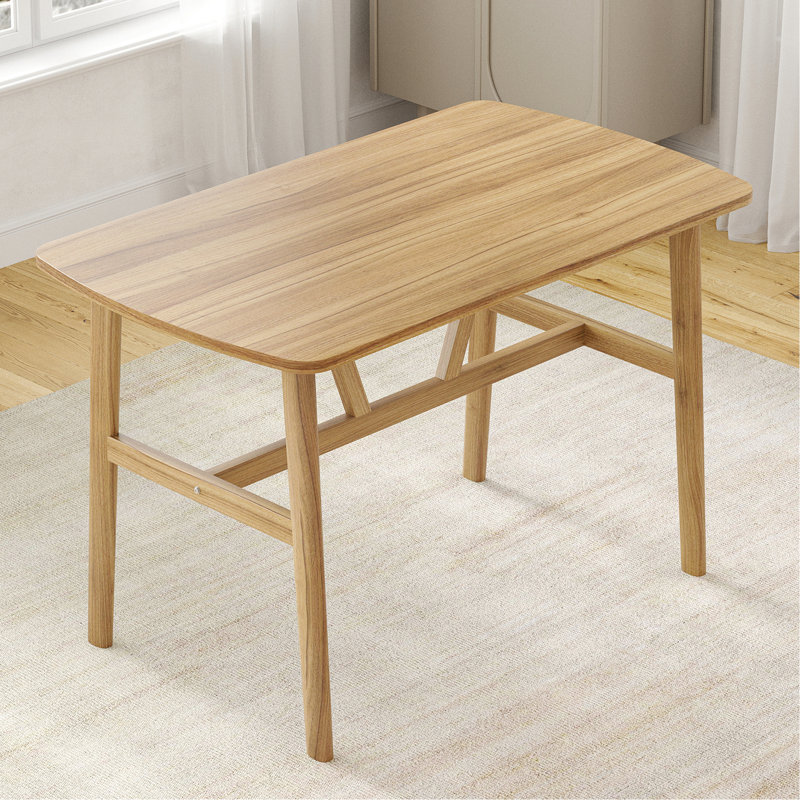 Table de salle à manger pour 4 à 6 personnes, table de cuisine rectangulaire en bois, table de salle à manger moderne avec cadre en métal robuste pour la salle à manger, cuisine, 47,2 pouces, nature