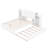 White Full Storage Platform Bed with Pull-Out Shelves and Trundle, Solid Pine Wood-220846480
