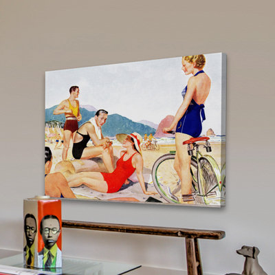 « beach pals », reproduction d’art sur toile tendue