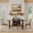 Atwood Trestle Rectangular Dining Table, Burnished Dark Oak