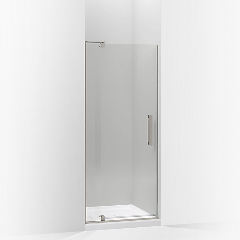 Revel 31.125'' x 70'' Pivot Shower Door with CleanCoat Technology, Anodized Brushed Nickel