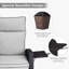 Garden Wicker Recliner Chair, Air Pump Adjustable Backrest Up to 150 Degree with Cushions-222667682-224131145
