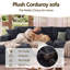 96” Boneless L-Shaped Modular Sectional Couch, Modern Upholstered Corduroy Cloud Sofa with Deep Seat, Upholstered Couches For Living Room Bedroom-133356568