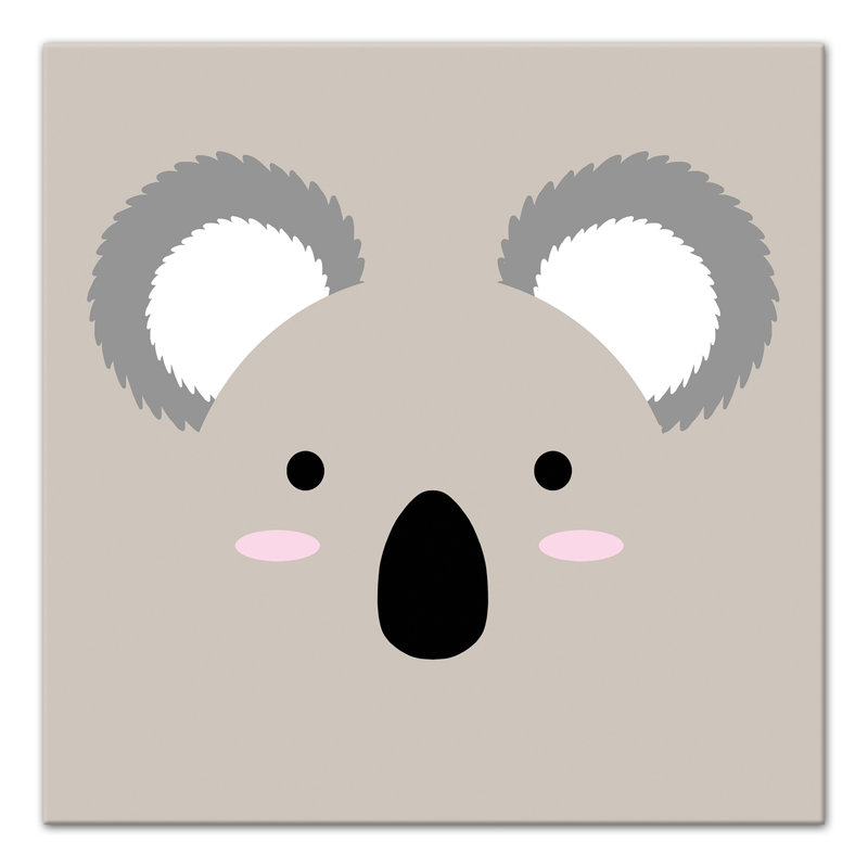 Art sur amis koala face Marko, Toile tendue, H 16 po x l 16 po x P 1,25 po