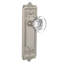 Egg & Dart Plate with Round Clear Crystal Door Knob-335012050
