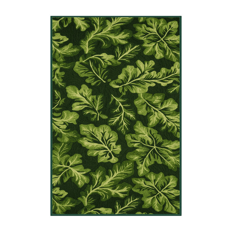 Washable Arugula Eruca sativa Vegetables Area Rug, Runner 2' x 5'