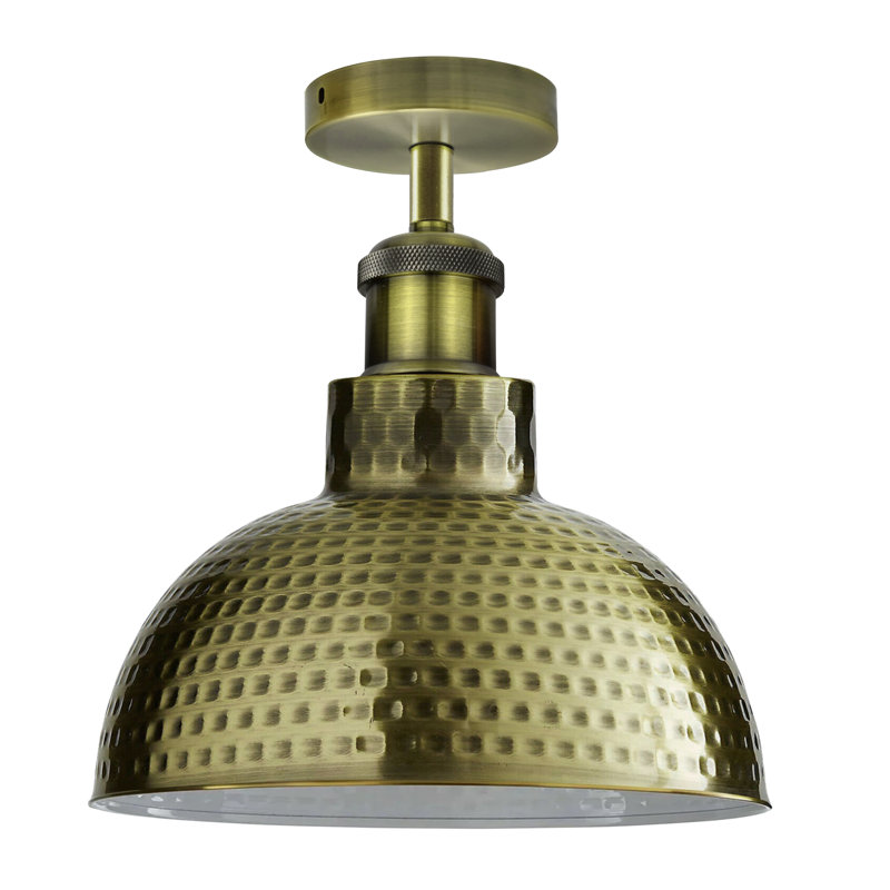 Copeland Semi Flush Mount, Green Brass