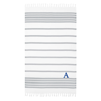 Serviette de plage 100% coton à chevrons