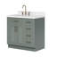 Meuble-lavabo simple en bois massif 36 po Tidworth avec plateau en quartz 1,5 po-77851509-83279770-83279750