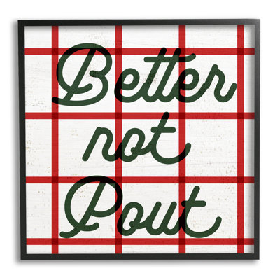 Better Not Pout Plaid at274