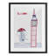 «Elephant & Big Ben London», reproduction sous verre encadrée, design par Carla Daly-249813509-249813508