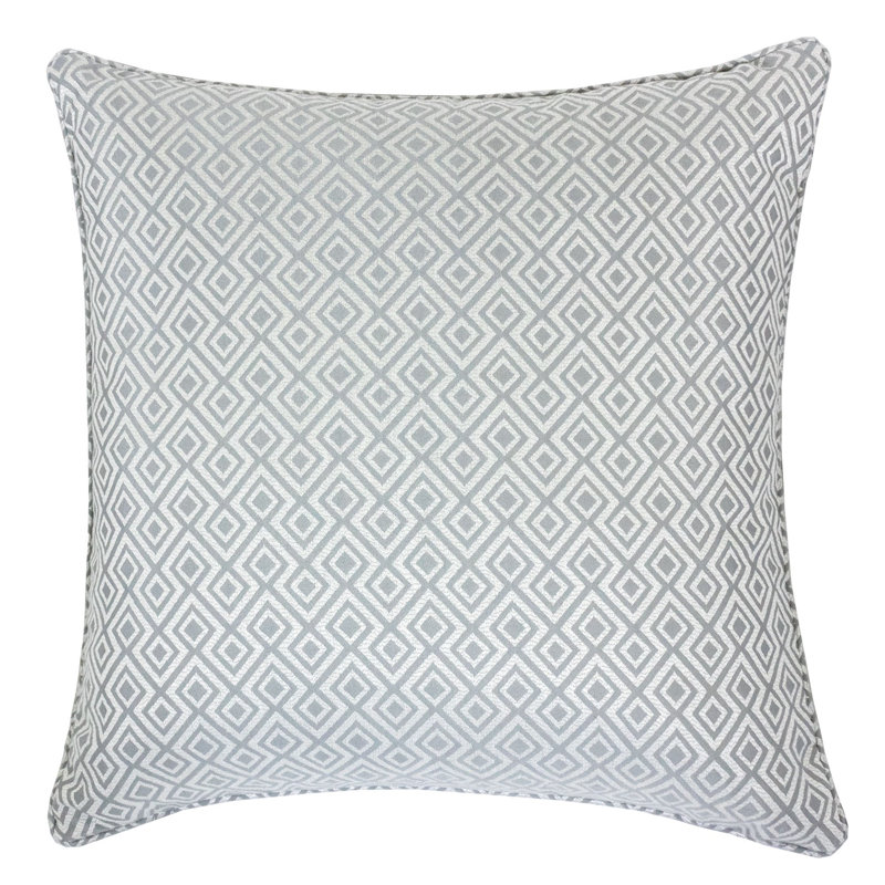 Kaence Geometric Reversible Throw Pillow, Silver