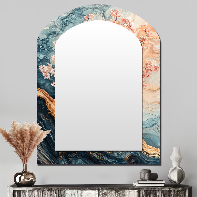 Miroir mural cerisier traditionnel Sakura Serenade II, 43 po x 33 po