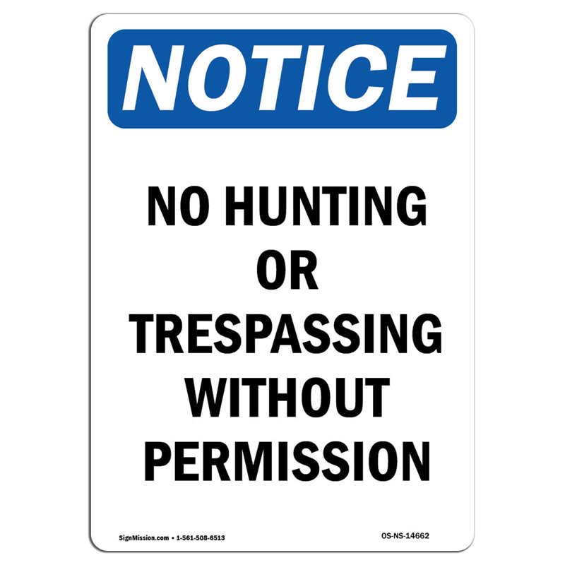 Aucun signe de chasse ou d'intrusion
