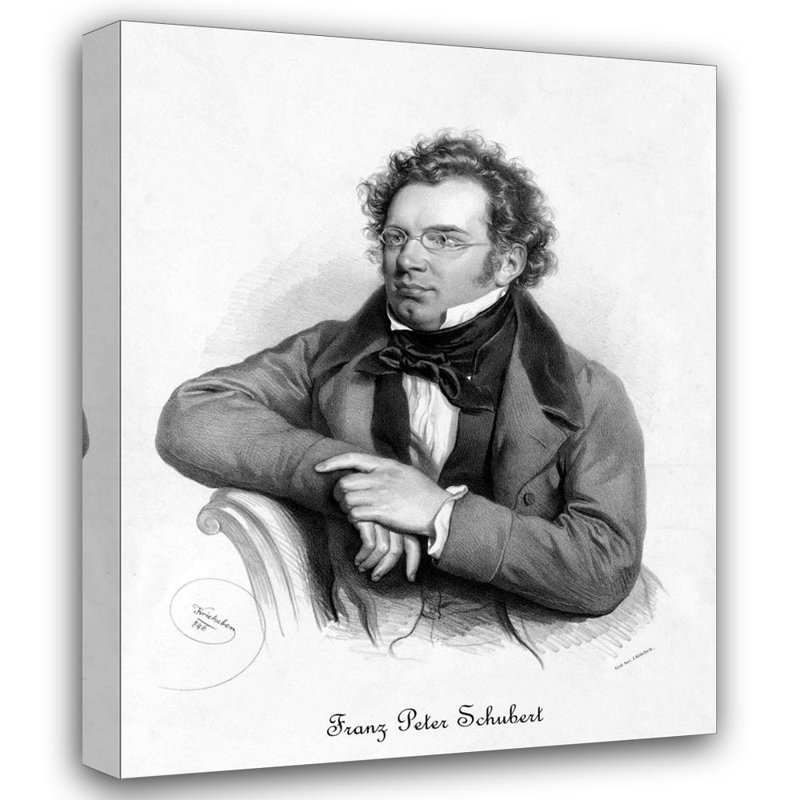 Franz Peter Schubert, 24" H x 19" W