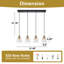 4 - Light Kitchen Island Linear Pendant Light