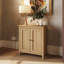Daris 2 Door Compact Sideboard Buffet Storage Cabinet. 65cm Wide. Polished Chrome Handles.-840358496