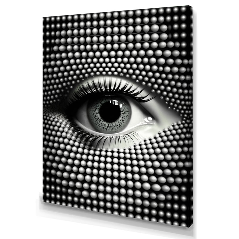 «Lunnelle Monochrome Eye I», reproduction sur toile, H 20 po x l 12 po x P 1 po, Toile tendue