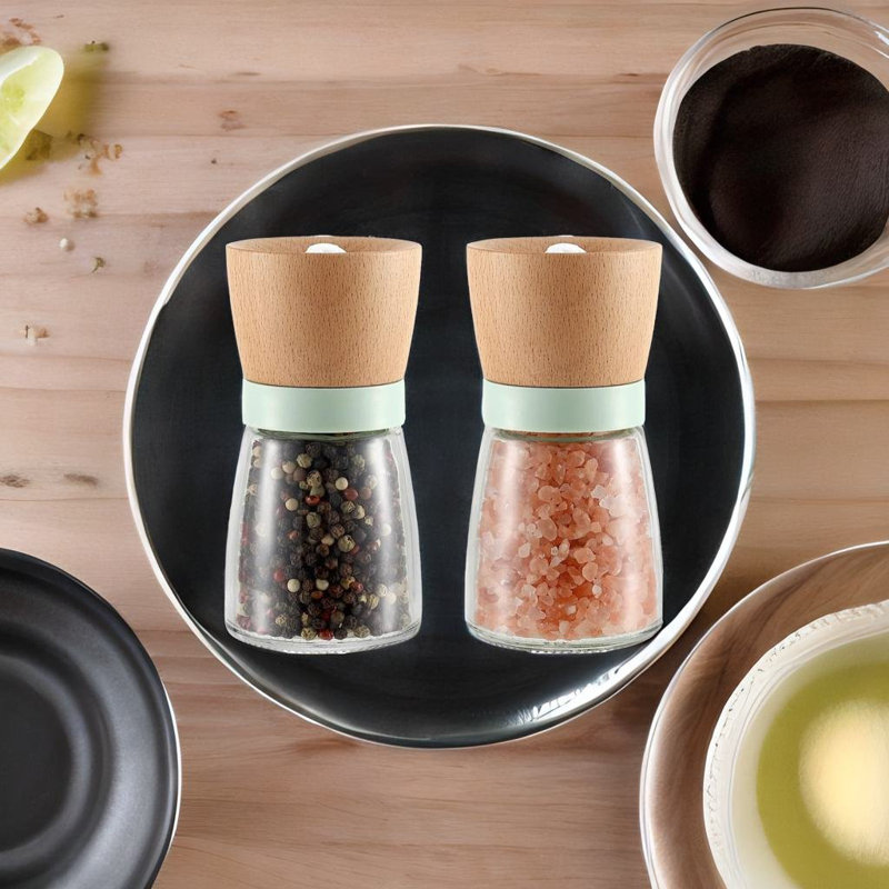 SC0GO Salt and Pepper Grinder Set, Green