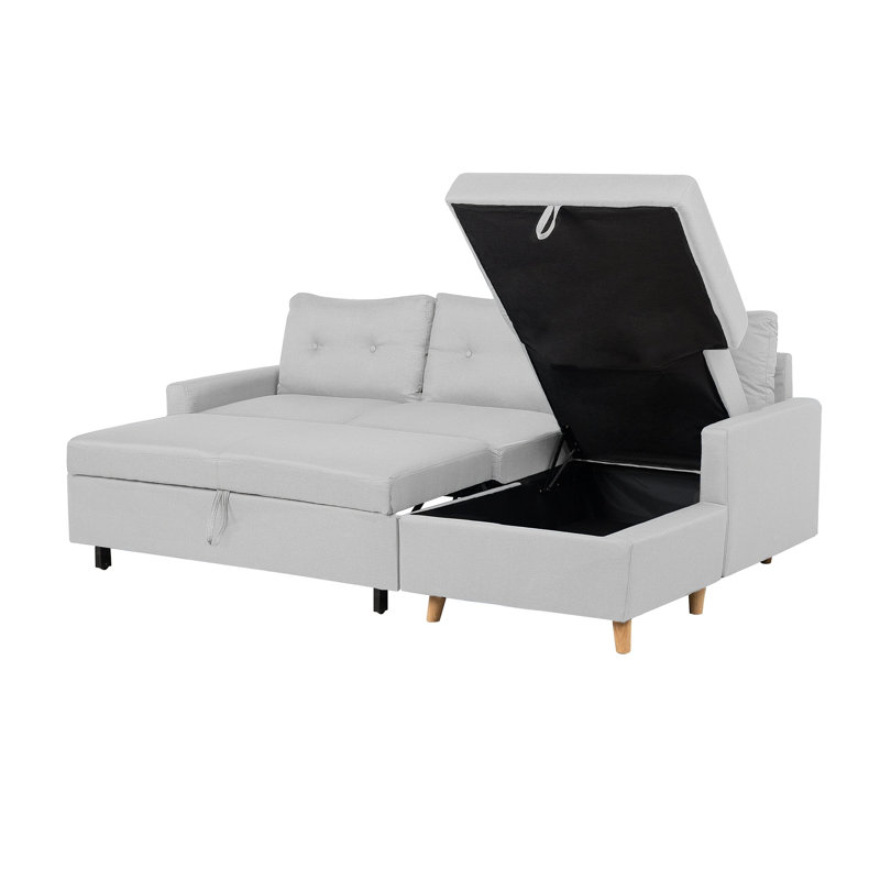 Dijon 3 Seater Sofa Bed, Right orientated, Light Grey