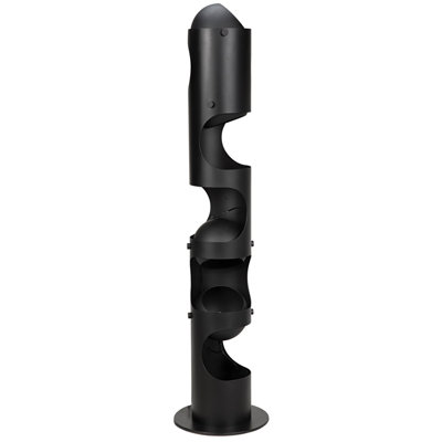 Columna 58'' Matte Black Column Floor Lamp with Outlet