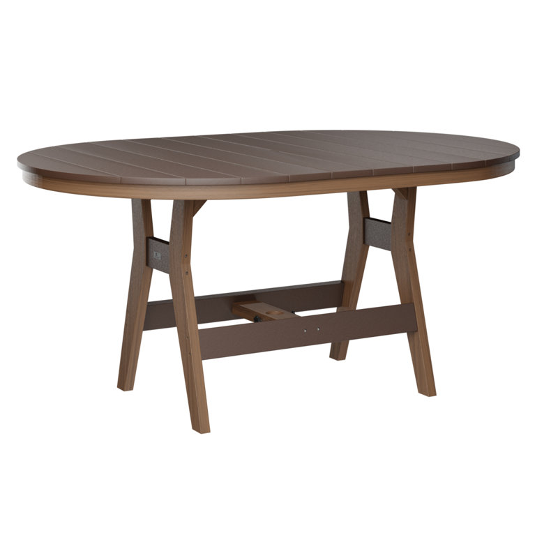 Table de bar berlinoise Berlin, Chocolat / Brun, Acajou antique, 38.87" H x 64" W x 44" D