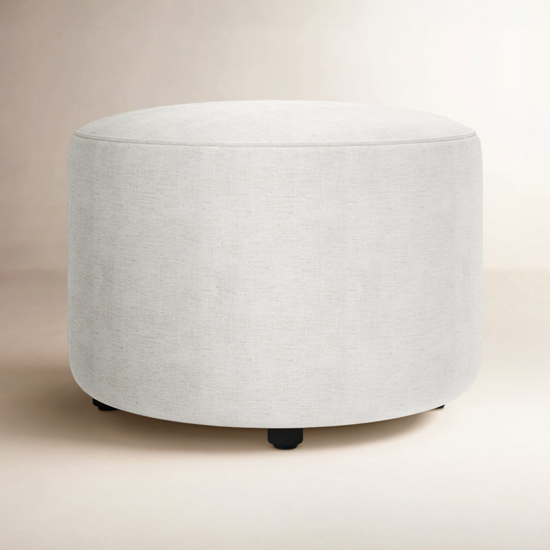 Repose-pieds rond de 24 po Murano, Chenille Crypton® neige Nomad