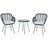 Buschi Round Wicker Rattan Patio Waterproof Seating Set with Cushions and Table-554873188-554873184