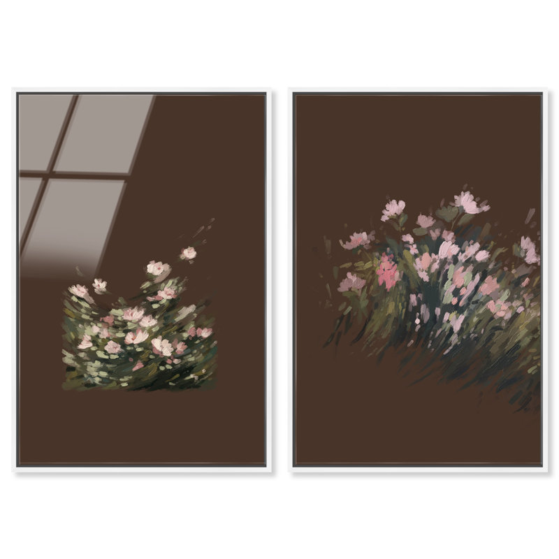 Secret Garden Set High-Gloss Frameless Acrylic Glass Wall Art Floral & Botanical Print by Oliver Gal, Ready to Hang, 10 x 15