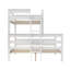 Lit superposé simple au-dessus de grand lit simple avec échelle, structure convertible en bois de pin massif amovible, peu encombrant