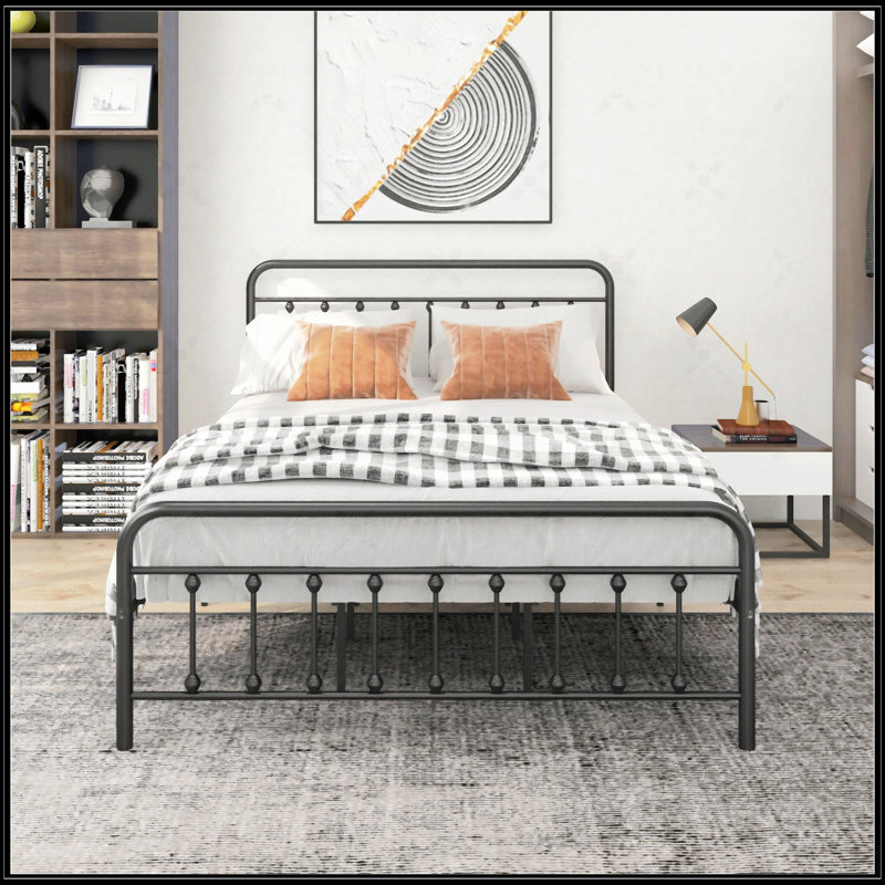 Metal Bed Frame Queen Size Platform