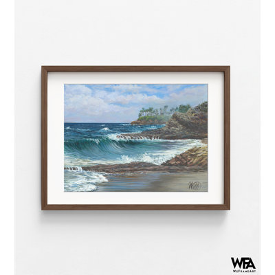 «Fishermans Cove Laguna» par William Thompson, art mural de spa tropical, décoration murale de salle d'attente apaisante, décor de petite cabane, peinture côtière