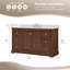 Meuble-lavabo simple 60 po Avery en chêne miel, comptoir en quartz Giotto, lavabo carré encastré (1 trou), garniture en chrome poli-51978290-134334445-134334446