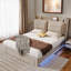 Cheveyo Upholstered Ottoman Bed With 2-in-1 Storage Drawers-935121921-934522811