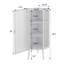 Armoire à portes en verre 3 tablettes et tablettes de rangement-1560703954