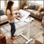 Mobile Adjustable Standing Desk with Flip Desktop and 4 Wheels, Ideal for Home, Office, and Study Use-173634377