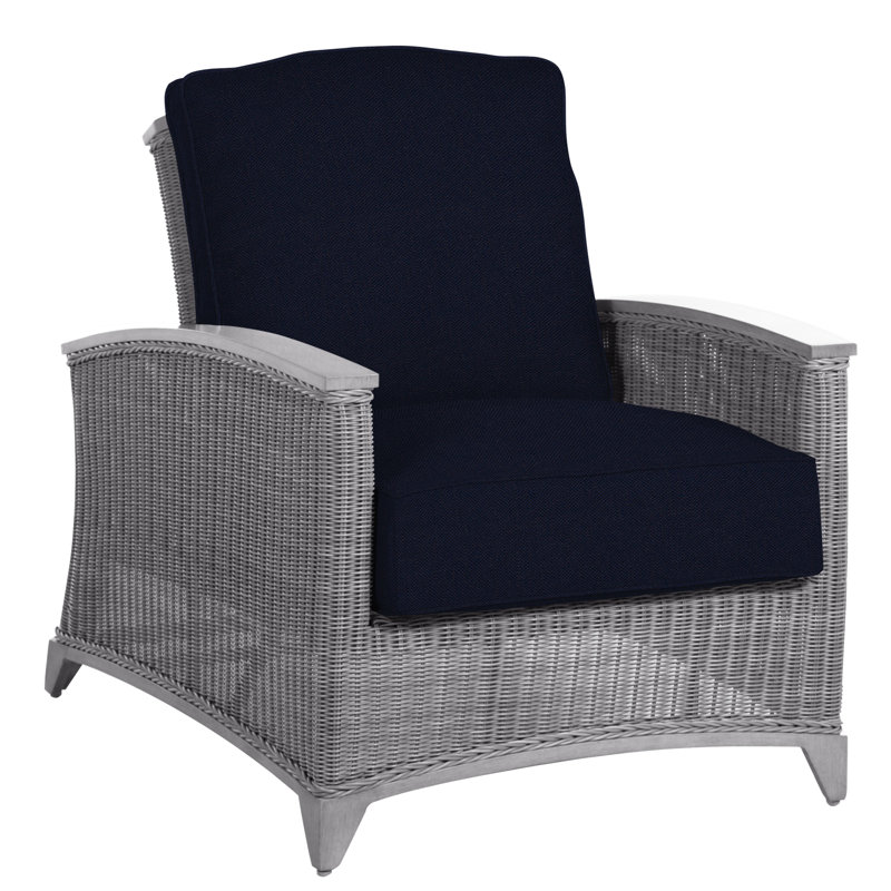 Astoria Patio Chair with Cushions, Welt, Rollo Silver InsideOut® Linen, Astoria #24 Oyster
