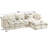 102.3" L-Shaped Sofa Comfy Cloud Couch With Ottoman-815467586