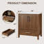 Meuble-lavabo de salle de bain avec lavabo en céramique, armoire de rangement avec tiroir et 2 portes à fermeture douce-125772654-125772656