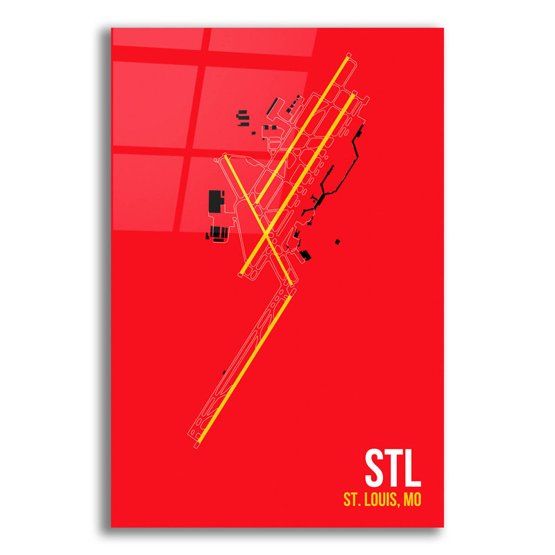 "STL" par O8 à gauche, H 16 po x l 12 po x P 0,13 po