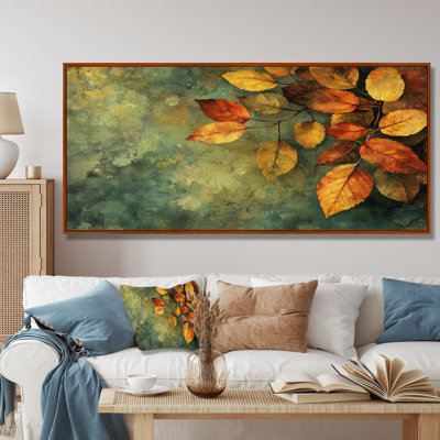 «Leaves Brown Forest Tranquility III - Leaves», impressions encadrées