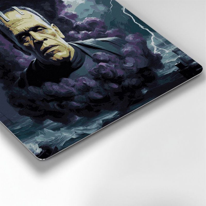 Halloween Frankensteins monster Grey Metal Wall Art