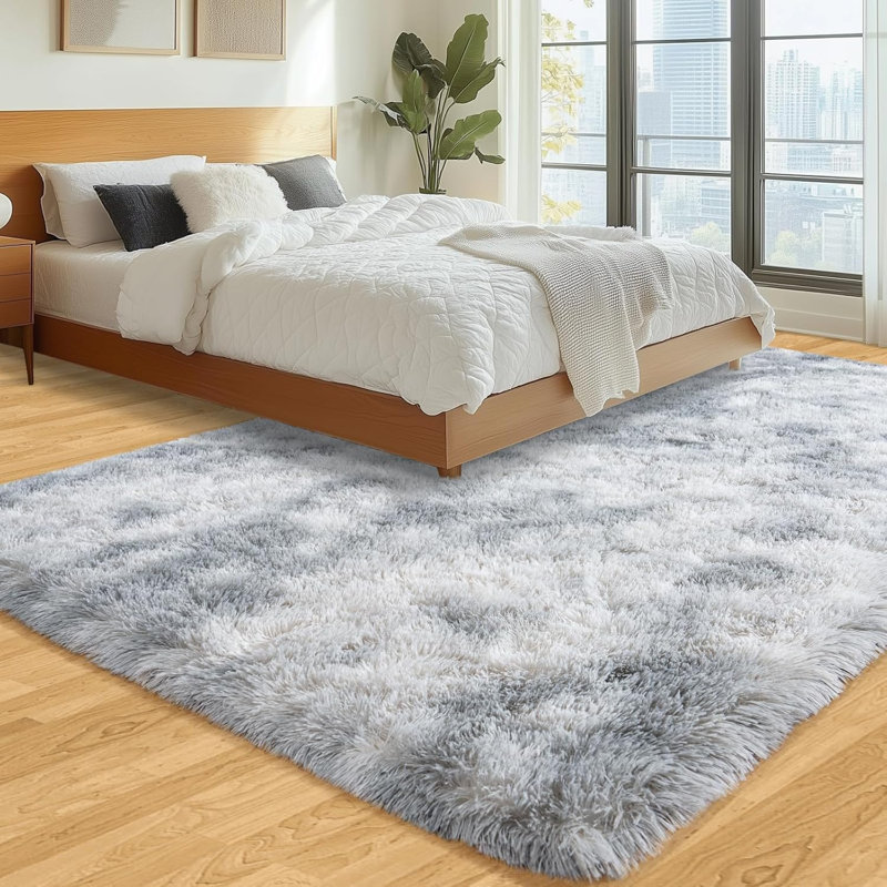 8×10ft Washable Area Rug Ultra Soft Fluffy Tie-Dye Color Shag Rug  Indoor Carpet for Living Room Bedroom Kidsroom Home Decor