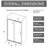 48 In W Adjustable Single Sliding Shower Door, 72 H, 1/5 Inch Thick Clear Tempered Glass, Aluminum Alloy Frame, Smooth Sliding, Reversible Installation Adjustable, Finish, Easy - To Clean